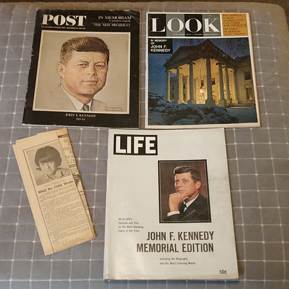 Vintage John F Kennedy memorial magazines